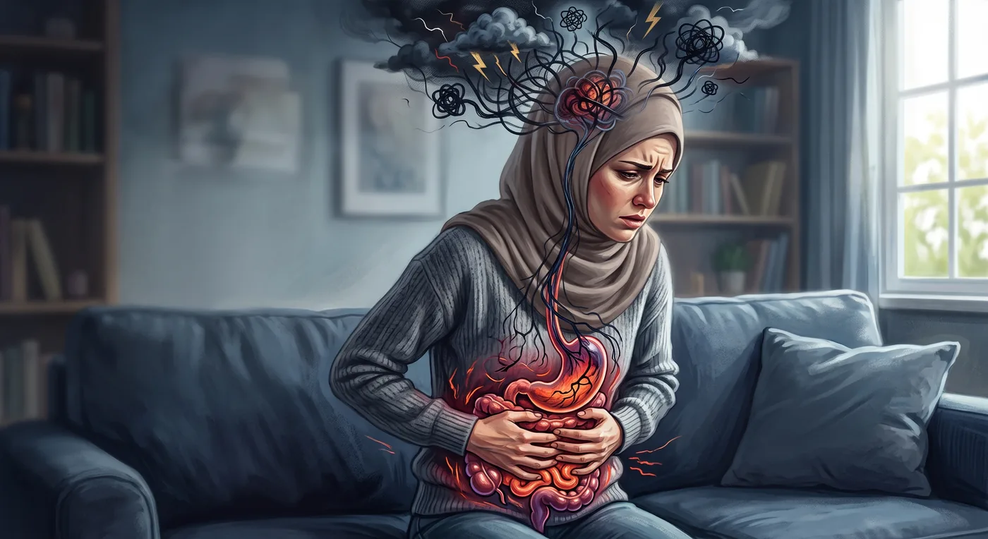سندروم روده تحریکپذیر (IBS) به عنوان یکی از علائم گوارشی اضطراب