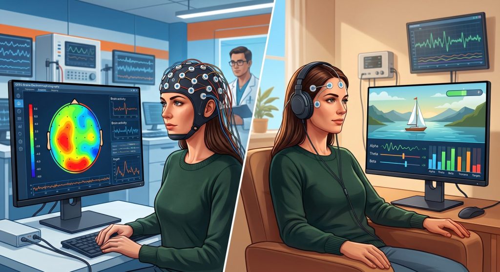 نقشه‌ی مغزی (QEEG) با نوروفیدبک چه فرقی دارد؟